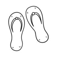 sandals hand drawn vector illustration N2