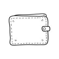 money wallet hand drawn vector illustration N2