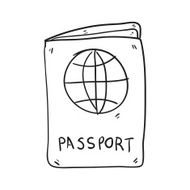 passport hand drawn vector illustration N2