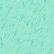 doodle seamless floral pattern hair N5