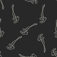 Magic Wand doodle seamless pattern background N6