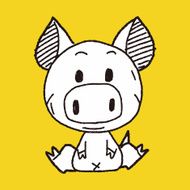 Chinese Zodiac pig doodle drawing N7