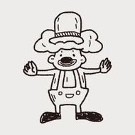 clown doodle drawing N128