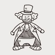 clown doodle drawing N129