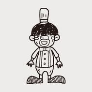 clown doodle drawing N130