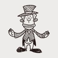 clown doodle drawing N131
