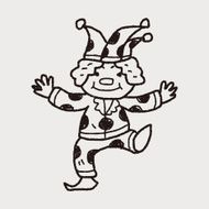 clown doodle drawing N133