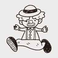 clown doodle drawing N134