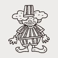 clown doodle drawing N135