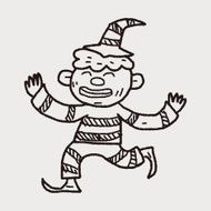clown doodle drawing N136