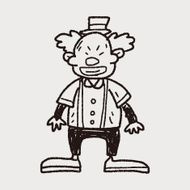 clown doodle drawing N137