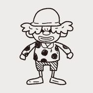 clown doodle drawing N138