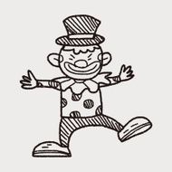 clown doodle drawing N140