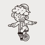 clown doodle drawing N141