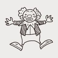 clown doodle drawing N145