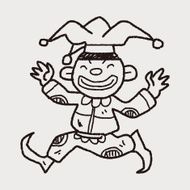 clown doodle drawing N146