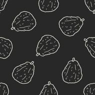 guava doodle seamless pattern background N3