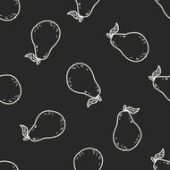 guava doodle seamless pattern background N4