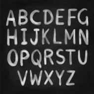 Hand drawn watercolor alphabet N10