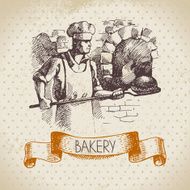 Bakery sketch background N10