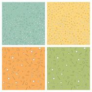 Set of 4 seamless animal footprints