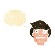 cartoon shocked face with thought bubble N18
