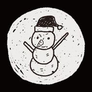 snowman doodle N25