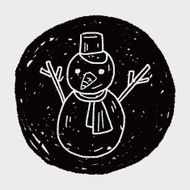 snowman doodle drawing N12