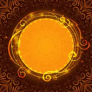 Abstract brown mystic lace background with swirl pattern and frame N2