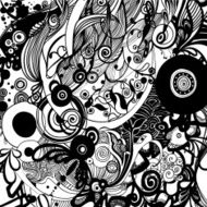Multicolored patterns Stylish backgrounds with linear doodles scales diagonal wavy N4