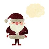 cartoon santa claus with thought bubble N220