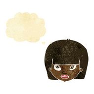 Cartoon Annoyed Woman With Thought Bubble N204