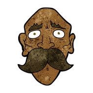 cartoon sad old man N29