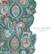 Beautiful Indian floral ornament Wedding Invitation Greeting c N10