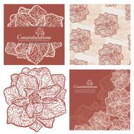 Set of backgrounds with flowers N2
