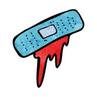 cartoon bloody plaster N13