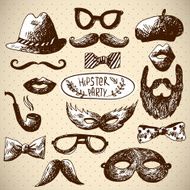 Hand Drawn Hipster Vector Design Elements N4
