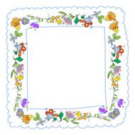 Floral doodles frame N3