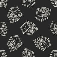 aquarium doodle seamless pattern background N2
