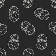 tennis doodle seamless pattern background N2