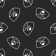 doodle dog food seamless pattern background N6