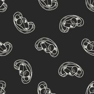 Whistle doodle seamless pattern background N4