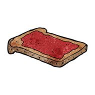 cartoon jam on toast N13