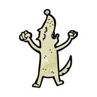 cartoon dancing dog N19