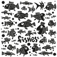 Fishes - doodles set