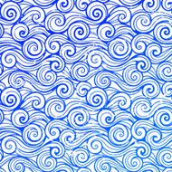 Blue Vintage Waves illustration