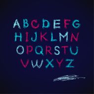 Doodle colorful alphabet