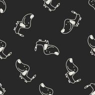 Doodle Dog seamless pattern background N6