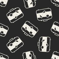 doodle trunk seamless pattern background N2