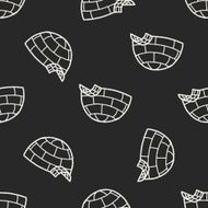 doodle house seamless pattern background N39